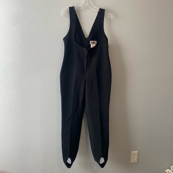 Vintage Obermeyer Size 8 One Piece Ski Stirrup Jumpsuit Bib Style Black Snow - Picture 3 of 6